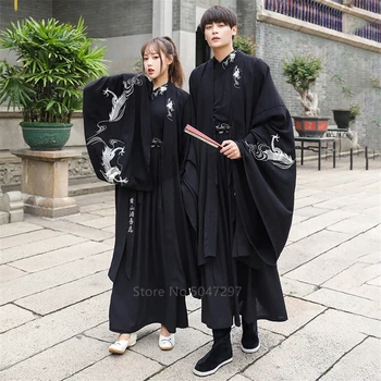 Japon Ejderha Nakış Kadın Kimono Elbise Erkekler Samurai Kostüm Cosplay Hırka Yukata Geleneksel Cosplay Parti Cadılar Bayramı