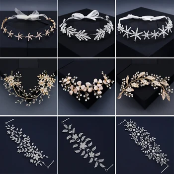 Miallo Moda Rhinestone Gelin Düğün Kafa Bandı Kadınlar için saç aksesuarları Gümüş Renk saç takı Balo Başlığı Hediyeler