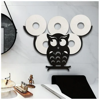 Komik Metal Hayvan Koyun Raf Tuvalet Kağıdı Tutucular Dekoratif Raflar Duvar Montaj Dirseği Mutfak Banyo Depolama Raf Organizatör 2