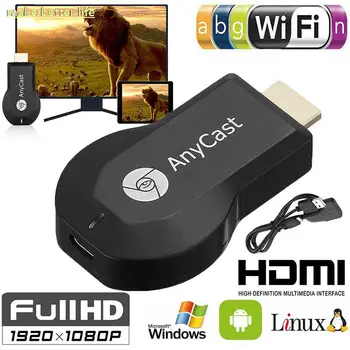 AnyCast M12 Artı WiFi Alıcısı Airplay Ekran Miracast HDMI TV DLNA 1080 P