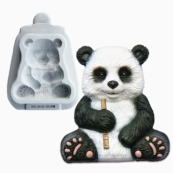 Sevimli Panda silikon kalıp Fondan Kek Dekorasyon Kalıp Sugarcraft Çikolata Pişirme Araçları Mutfak Kek Gumpaste Formu 1