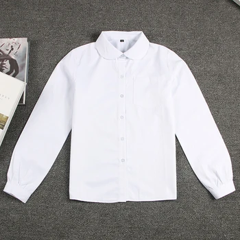 Unisex Kadın Erkek Yaz Beyaz Bluzlar Gömlek JK okul üniforması Uzun kollu boyutu Üst XS-5XL