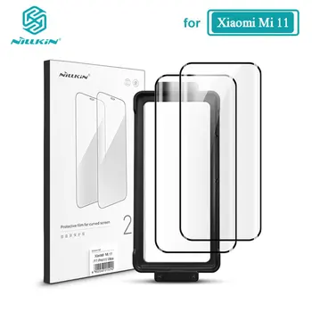 Xiaomi Mi için 11 Film NİLLKİN 2 ADET Tam Tutkal Ekran Koruyucu İçin Xiaomi Mi 11 Ultra 11 Pro Tam Kapsama Cam Değil