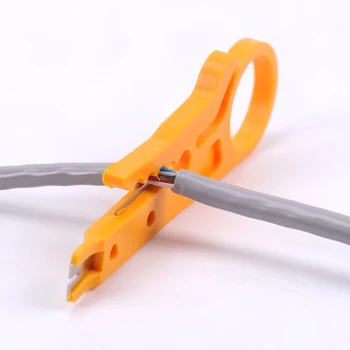 1 ADET Mini Taşınabilir Tel Stripper Bıçak Crimper Pense Sıkma Aracı Kablo Sıyırma Tel Kesici Çok Araçları Kesim Hattı Aracı