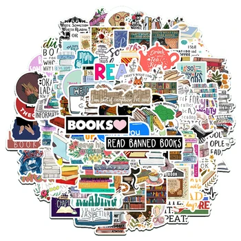 100 ADET Sevimli Penguen Okuma Kitap Serisi Aşk Öğrenme Karışık Çıkartmalar Şişeleri Cep Telefonu Dizüstü Seyahat Çantası Çıkartmaları Sticker F3