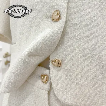 FCXDG 10 adet Altın Kalp Düğmeleri Giyim için 11.5 mm Küçük Düğmeler Gömlek Dikiş Aksesuarları kadın Giysileri Dekoratif Düğmeler