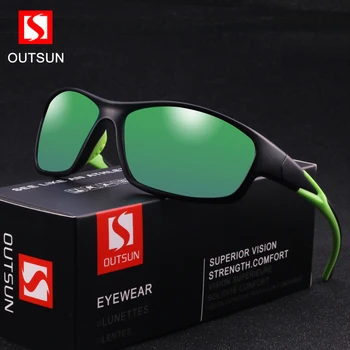 OUTSUN Marka Tasarım Polarize Spor Güneş Gözlüğü Erkekler Sürüş Shades Erkek Retro güneş gözlüğü Kadınlar Için Yaz Ayna Gözlüğü OS120