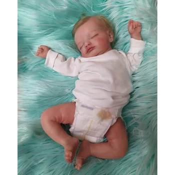 18 inç Bebek Yeniden Doğmuş Bebek Rosalie Gerçekçi Yumuşak Dokunmatik Sevimli Bebek Çoklu Katmanlar Boyama 3D Cilt Görünür Damarlar