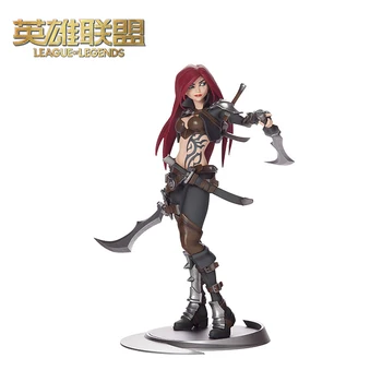 League of Legends Katarina Du Couteau Orta Heykelleri Uğursuz Bıçak Anime Figürleri Oyuncaklar Çevre Koleksiyon Eylem Modeli