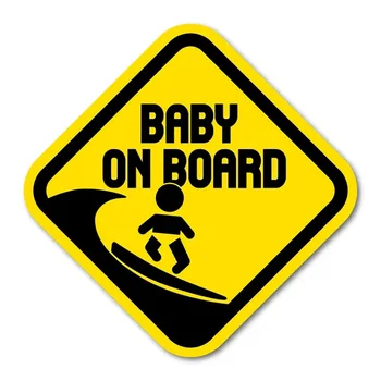 Yaratıcı Sörf Bebek Araba Sticker PVC Gövde Dış Aksesuarları Dizüstü Süslemeleri Oto Çıkartması Zarif Su Geçirmez Anti-Uv 1