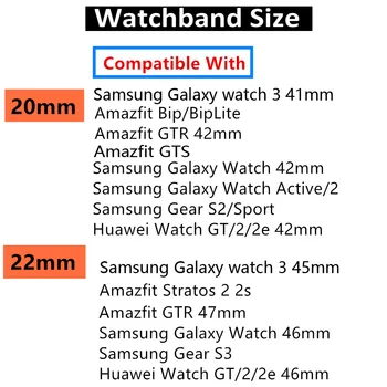 20mm Mıknatıs Toka Kayışı Samsung Galaxy İzle 4 40mm 44 / Aktif 2 / izle 3 41mm 22mm Dişli S3 Sınır Bilezik Huawei GT 2 Pro 2