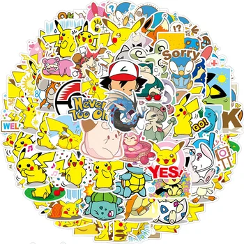 10/30/50/100 adet Karikatür Pikachu Pokemon Çıkartmalar Anime DIY Kaykay Su Şişesi Bagaj Su Geçirmez Çocuklar Sevimli Etiket Paketleri
