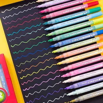 Akrilik işaretleyici kalem Seti Renk Zarif DIY El Boyalı Çok Renkli Grafiti Kalem Su Geçirmez Solmaya Kolay Değil El Boyalı Kalem 2