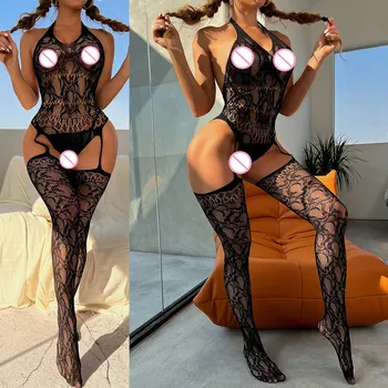 Teddies bodysuit artı boyutu Kadınlar hollow out iç çamaşırı Erotik Kostümleri Porno Korseler Backless Lateks Deri Seksi İç Çamaşırı V Boyun satın almak online | Yenilik ve özel kullanım / Birebiregitim.com.tr 11