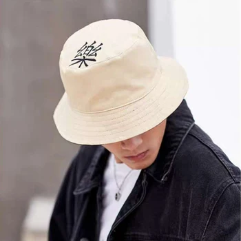 Kore Tarzı Pamuk Kova Şapka Erkekler için Yaz güneş şapkaları Kapaklar Büyük Ağızlı Erkek Moda Çift Taraflı Haki Plaj Kap Hip Hop 1