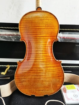TÜM Avrupa ladin 100 % El Yapımı Keman güçlü ton !İtalyan retro Yağ Vernik Keman 4/4 Profesyonel Altın violino