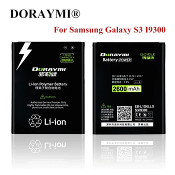 DORAYMI EB-L1G6LLG Pil Samsung Galaxy S3 I9308 ı9300 L710 I535 2600mAh EB-L1G6LLU Telefonu Yedek Pil