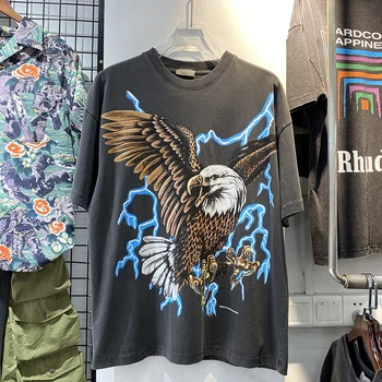 Sıcak Satış Yaz erkek Pamuk Kapşonlu Kazak Kısa Kollu moda marka tişört Spor Tee Üstleri Giysi Hip Hop Streetwear satın almak online | Üstler ve tişörtler / Birebiregitim.com.tr 11