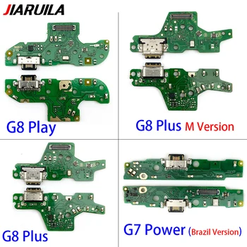 USB şarj yuvası Bağlantı Noktası Konektörü Flex Kablo Moto G7 G8 G6 G9 Oyun G7 G8 Güç Lite G8 Artı Bir Fusion Makro Hiper