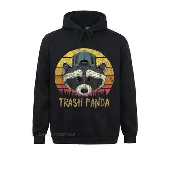 Rakun Çöp Panda Retro Günbatımı Komik Vintage Grafik Hoodie Çılgın Hoodies Yeni Erkek Tişörtü Tatil Sonbahar Spor Giyim 1