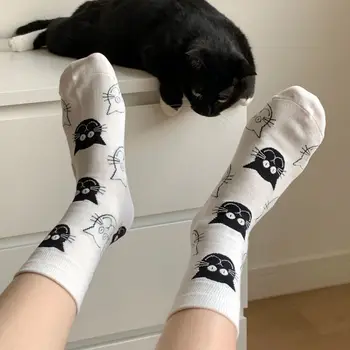 Yeni Kadın Pamuk Çorap Kedi Karikatür Hayvan Japon Harajuku Çorap Hipster Sox Kawaii Kadın Karikatür Çorap Streetwear Meias 2