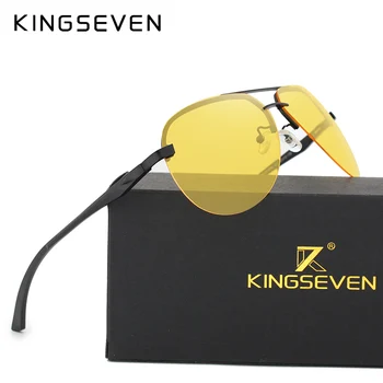 KINGSEVEN Polarize Gece görüş Güneş Gözlüğü Erkek Orijinal Kutusu Gözlük Kadın Tasarımcı Eğlence Oculos de sol Eyewea