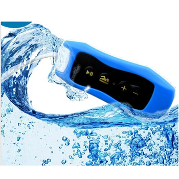 Su geçirmez Taşınabilir IPX8 Klip MP3 Çalar FM Radyo Stereo Ses 8G Yüzme Dalış Sörf Bisiklet Spor Müzik Çalar 1