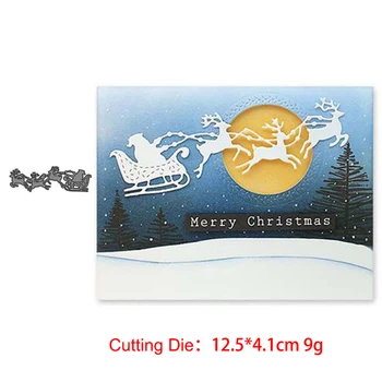 Noel Kesme Ölür Scrapbooking Noel Baba Kızak Ölür DIY Zanaat Deco Albümü Kağıt Kart Yapımı Kabartmalı Kağıt Kartı Dekorasyon