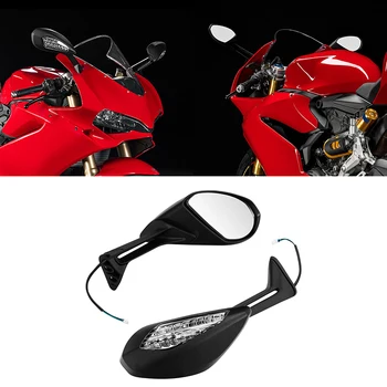Motosiklet Siyah Aynalar Seti Dönüş Sinyalleri İle Ducati 1299 Panigale S 2015-2018 959 Panigale 2015-2020