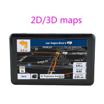 Araba GPS Navigasyon 5 İnç Dokunmatik Ekran 128 M + 8G FM Avrupa Rusya Orta Doğu İsrail Brezilya Haritası Ücretsiz Güncelleme Kamyon GPS Navigasyon Cihazları