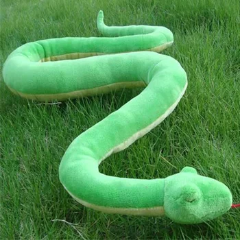 yeni yaratıcı peluş yılan oyuncak dolması yumuşak yeşil yılan oyuncak hediye oyuncak yaklaşık 120 cm s1934 1