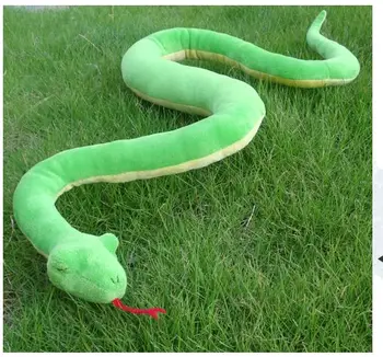 yeni yaratıcı peluş yılan oyuncak dolması yumuşak yeşil yılan oyuncak hediye oyuncak yaklaşık 120 cm s1934 2