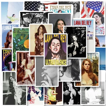 25 ADET Şarkıcı Lana Del Rey Çıkartmalar Doğan Die Balayı Cennet Dizüstü Bagaj Araba Kaykay Kask Su Geçirmez Çıkartmaları