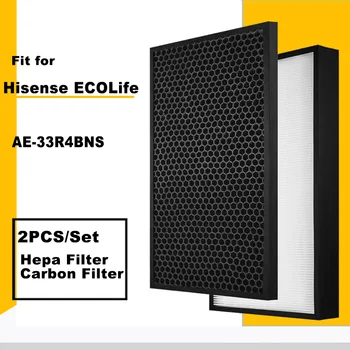 Hava Temizleyici Hisense ECOLife AE-33R4BNS için Özel Hepa Filtre ve Aktif Karbon Filtre