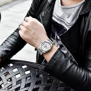 PAGANI tasarım Lüks Moda erkek mekanik saatler Üst Marka Paslanmaz Çelik Su Geçirmez Saat Safir Cam Otomatik İzle 2