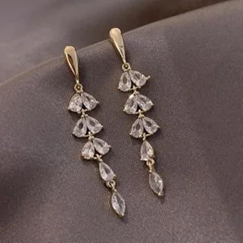925 Ayar Gümüş İğne Premium Zümrüt Kolye Hoop Küpe Kadınlar için Zarif Lüks Takı Düğün Moda Aksesuarları satın almak online | Küpeler / Birebiregitim.com.tr 11