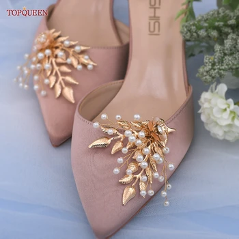 100%HX30 el Yapımı Yeni 2pcs Ayakkabı Dekorasyon İnci Elbise DIY Yüksek Topuklu Düğün Takılar Perçin Moda Faux İnci Ayakkabı TOPQUEEN 