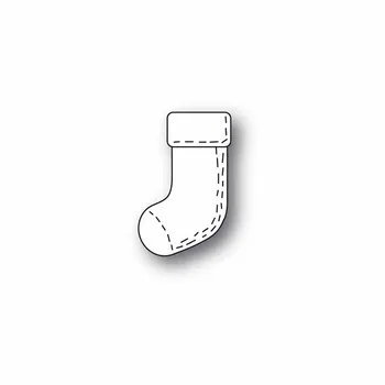 Yeni Noel Dikişli Çorap 2020 Metal Kesme Ölür DIY Scrapbooking ve Kart Yapımı için Dekoratif Kabartma Zanaat Hiçbir Pullar 2
