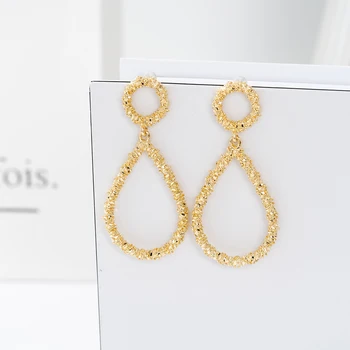AENSOA Moda 2021 Yuvarlak Hoop Küpe Kadınlar için Vintage Altın Renk Düğün Parti Bildirimi Geometrik Küpe Takı brinco satın almak online | Küpeler / Birebiregitim.com.tr 11