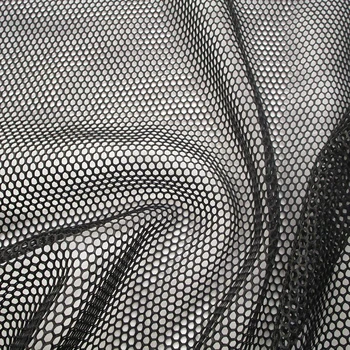 1 Yard Fransız Klasik Siyah altıgen ağ Kumaş Petek Yüksek Kaliteli Beyaz Net Örme T-Show giyisi dikiş kumaşı Kumaş 2
