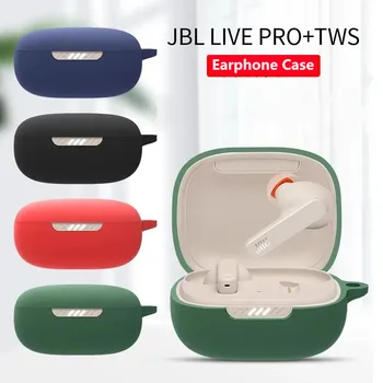 Silikon kulaklık kutusu Kapak JBL canlı PRO + Yumuşak kablosuz bluetooth Kulaklık Şarj Kutusu Koruyucu Kılıf Kanca İle