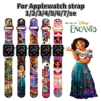 Disney Encanto kayış apple saat bandı 1 2 3 4 5 6 7se Silikon smartwatch karikatür bilezik iWatch 38mm 41mm 42mm 45mm bant