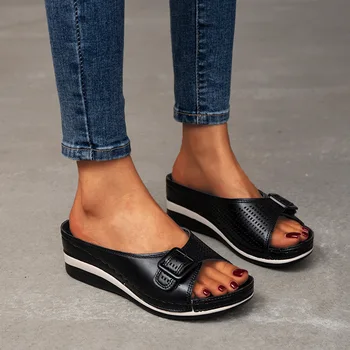 Kadın Platformu plaj terlikleri Yüksek Topuklu Takozlar Sandalet yaz ayakkabı 2022 Yeni Kadın Ayakkabı Kalın Slaytlar Seksi Pompalar Moda Flip Flop satın almak online | Bayan ayakkabıları / Birebiregitim.com.tr 11