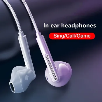 Kablolu Kulaklıklar Ağır Bas Kulak mikrofonlu kulaklık Stereo Mobil Kulaklık Kulakiçi Tel Oyun Kulaklık 3.5 mm Telefon Kulaklık