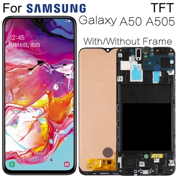Yeni Samsung Galaxy A50 SM-A505FN / DS A505F / DS A505 LCD ekran dokunmatik ekranlı sayısallaştırıcı grup Samsung A50 LCD 1