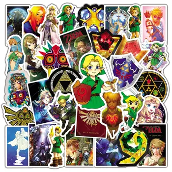 50 adet Klasik Oyun Zelda Graffiti Sticker Kaykay El Hesabı Bagaj Araba Animasyon Su Geçirmez Dekoratif