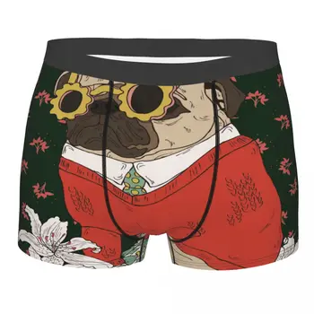 Erkek Külot erkek iç çamaşırı Boxer Komik Pug Köpek Baskı Külot Rahat Şort