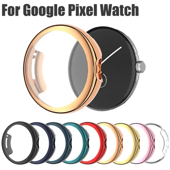 Yumuşak TPU Cam Google Pixel İçin İzle Tam Kapak Kordonlu Saat Ekran Koruyucu için Piksel İzle Filmi Koruyucu Kabuk Aksesuar