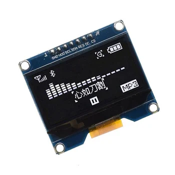 1.54 inç 7PIN Beyaz OLED Ekran Modülü SSD1309 Sürücü IC için Uyumlu SSD1306 SPI Arayüzü 128 * 64 1