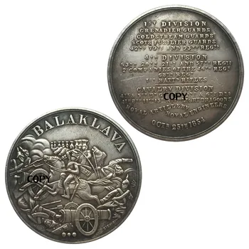 1854 Balaclava Savaşı Hediyelik Eşya ve Hediyeler hatıra parası Koleksiyon Gümüş Kaplama Pirinç Çoğaltma Kopya Para